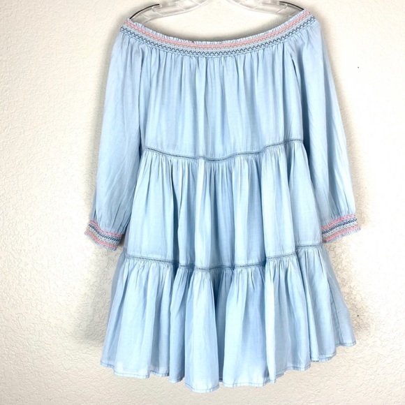 FREE PEOPLE Sunbeams Blue Floral Dress NEW Small - Picture 3 of 9